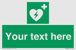 Custom Defibrillator Sign